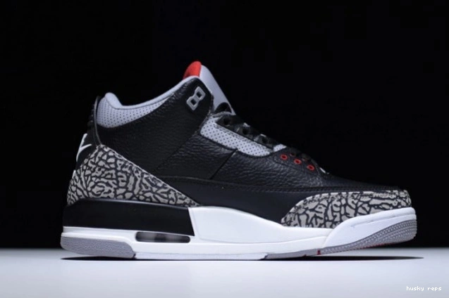 Rep Husky Air Cement 854262-001 Jordan 3 Black 0802